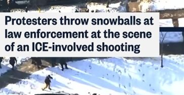 Video Shows Protesters Attacking Police With Snowballs After Fatal ICE Shooting in Minneapolis