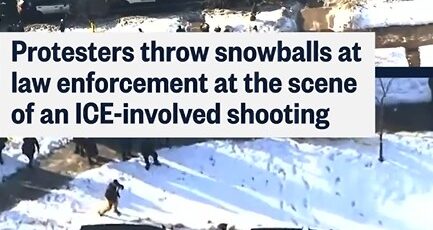 Video Shows Protesters Attacking Police With Snowballs After Fatal ICE Shooting in Minneapolis